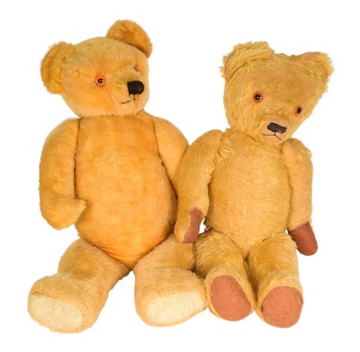 Lot 310 - TEDDY BEARS - X2 LARGE VINTAGE SOFT TOY TEDDY BEARS