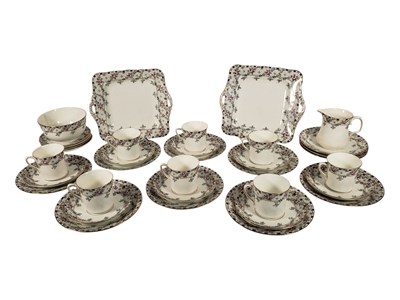 Lot 101 - FENTON CHINA - VALENCIA PATTERN - VINTAGE 20TH CENTURY TEA SERVICE