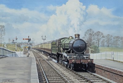 Lot 160 - GEORGE HEIRON (1929-2001) - ORIGINAL PAINTING AT PATCHWAY STATION