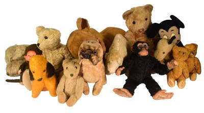 Lot 325 - TEDDY BEARS - COLLECTION OF VINTAGE SOFT TOYS