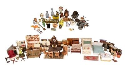 Lot 370 - DOLLS HOUSE - COLLECTION OF DOLL HOUSE INTERIOR CONTENTS
