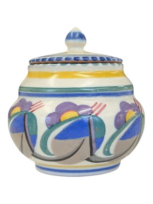 Lot 108 - CARTER STABLER ADAMS LTD - POOLE POTTERY - VINTAGE 20TH CENTURY LIDDED JAM PRESERVE JAR