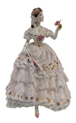 Lot 14 - ROYAL WORCESTER PORCELAIN FIGURINE - THE FAIREST ROSE LIMITED EDITION
