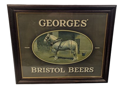 Lot 998 - GEORGES BRISTOL BEER - VINTAGE ADVERTISING PUB POSTER