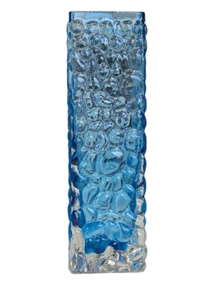 Lot 110 - WHITEFRIARS MANNER - VINTAGE 20TH CENTURY BLUE STUDIO ART GLASS VASE