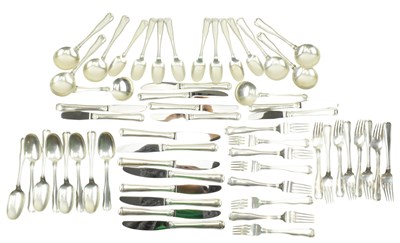 Lot 20 - GEORG JENSEN - CANTEEN OF STERLING SILVER CUTLERY IN OLD DANISH PATTERN