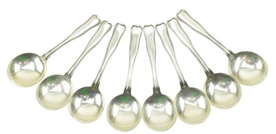 Lot 20 - GEORG JENSEN - CANTEEN OF STERLING SILVER CUTLERY IN OLD DANISH PATTERN