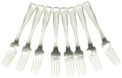 Lot 20 - GEORG JENSEN - CANTEEN OF STERLING SILVER CUTLERY IN OLD DANISH PATTERN