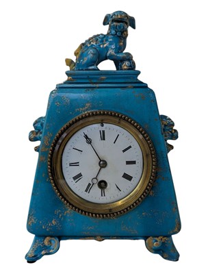 Lot 113 - MANNER OF JULES VIEILLARD - 19TH CENTURY FRENCH CERAMIC MANTEL CLOCK