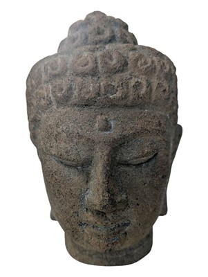 Lot 315 - 19TH CENTURY VINTAGE THAI STONE BUDDHA PORTRAIT BUST