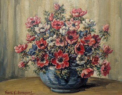 Lot 442 - FRANK ERNEST BERESFORD (1881-1967) - A TOUCH OF COLOUR - OIL ON BOARD STILL LIFE PAINTING