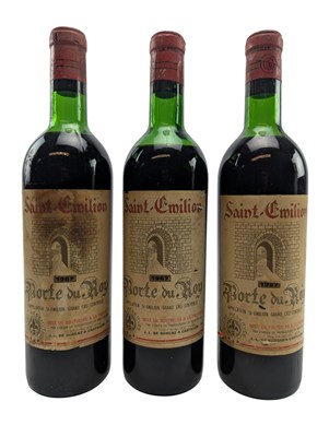 Lot 155 - THREE 1967 SAINT-EMILION GRAND CRU PORTE DU ROY WINE BOTTLES
