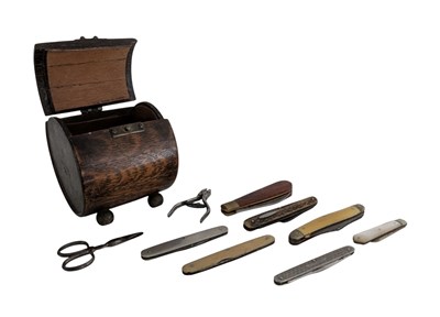 Lot 104 - COLLECTION OF SEVEN PEN KNIVES / FUITE KNIVES / CIGARETTE KNIVES