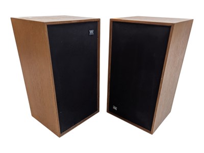 Lot 912 - WHARFEDALE GLENDALE 3XP TEAK WOOD HI-FI SPEAKERS