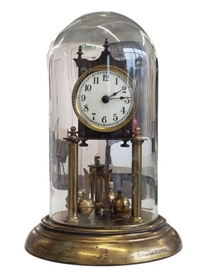 Lot 309 - VICTORIAN 19TH CENTURY ANNIVERSARY MANTEL CLOCK