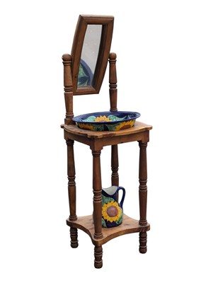 Lot 976 - VINTAGE 20TH CENTURY MEXICAN PINE WASH STAND