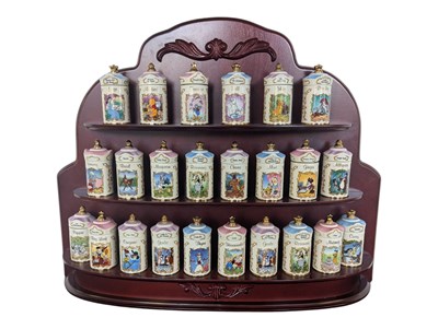 Lot 344 - LENOX - DISNEY - COLLECTION CERAMIC HERB & SPICE JARS