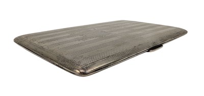 Lot 153 - 20TH CENTURY GEORGE VI HALLMARKED SILVER CIGARETTE CASE