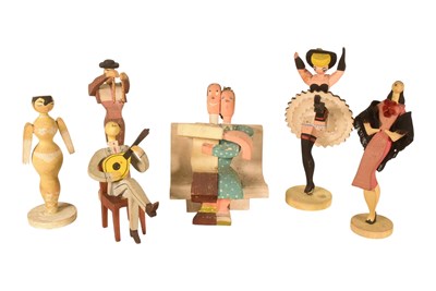 Lot 15 - MODELS - COLLECTION OF HAND CARVED WOODEN FIGURINES