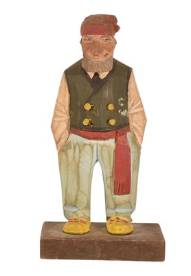 Lot 7 - LARS TRYGG - HAND CARVED OLD MAN FIGURINE