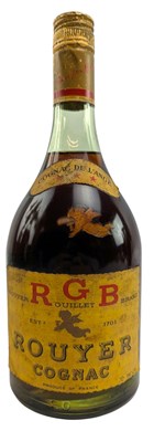 Lot 171 - ROUYER GUILLET COGNAC VINTAGE 1950S THREE STARS COGNAC DE L'ANGE BOTTLE