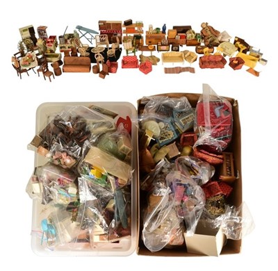 Lot 474 - DOLLS HOUSE - COLLECTION OF VINTAGE FURNITURE