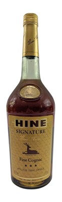 Lot 174 - HINE SIGNATURE FINE COGNAC 100CL BOTTLE