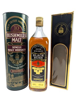 Lot 211 - TWO BUSHMILLS OLD IRISH SINGLE MALT WHISKEY BOTTLES