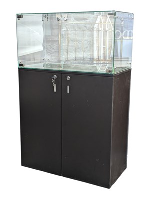 Lot 895 - 20TH CENTURY SHOP HABERDASHERY JEWELLERS DISPLAY CABINET