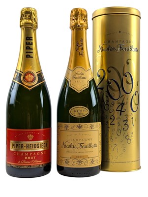 Lot 166 - TWO FRENCH CHAMPAGNE BRUT BOTTLES, TO INCLUDE NICOLAS FEUILLATTE & PIPER-HEIDSIECK