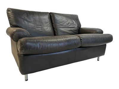 Lot 885 - MID CENTURY ITALIAN DESIGN - BRUNATI MEDA TWO SEAT LEATHER SOFA