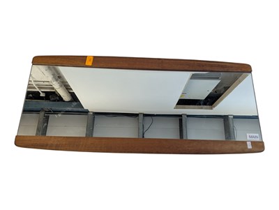 Lot 886 - BRITISH MODERN DESIGN - MID CENTURY ATOMIC TEAK WALL MIRROR