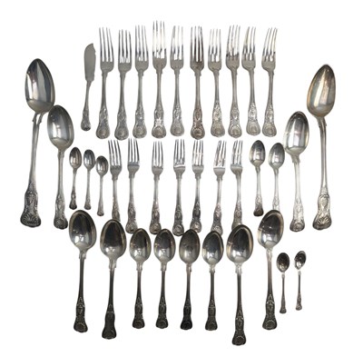 Lot 68 - 19TH CENTURY SILVER PART CANTEEN OF CUTLERY