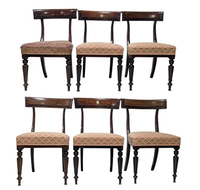 Lot 441 - SIX WILLIAM IV EARLY 19TH CENTURY MAHOGANY DINING CHAIRS