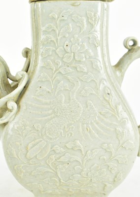 Lot 111 - SOUTHERN SONG QINGBAI "PHOENIX" WINE EWER 宋 青白 凤穿牡丹酒壶