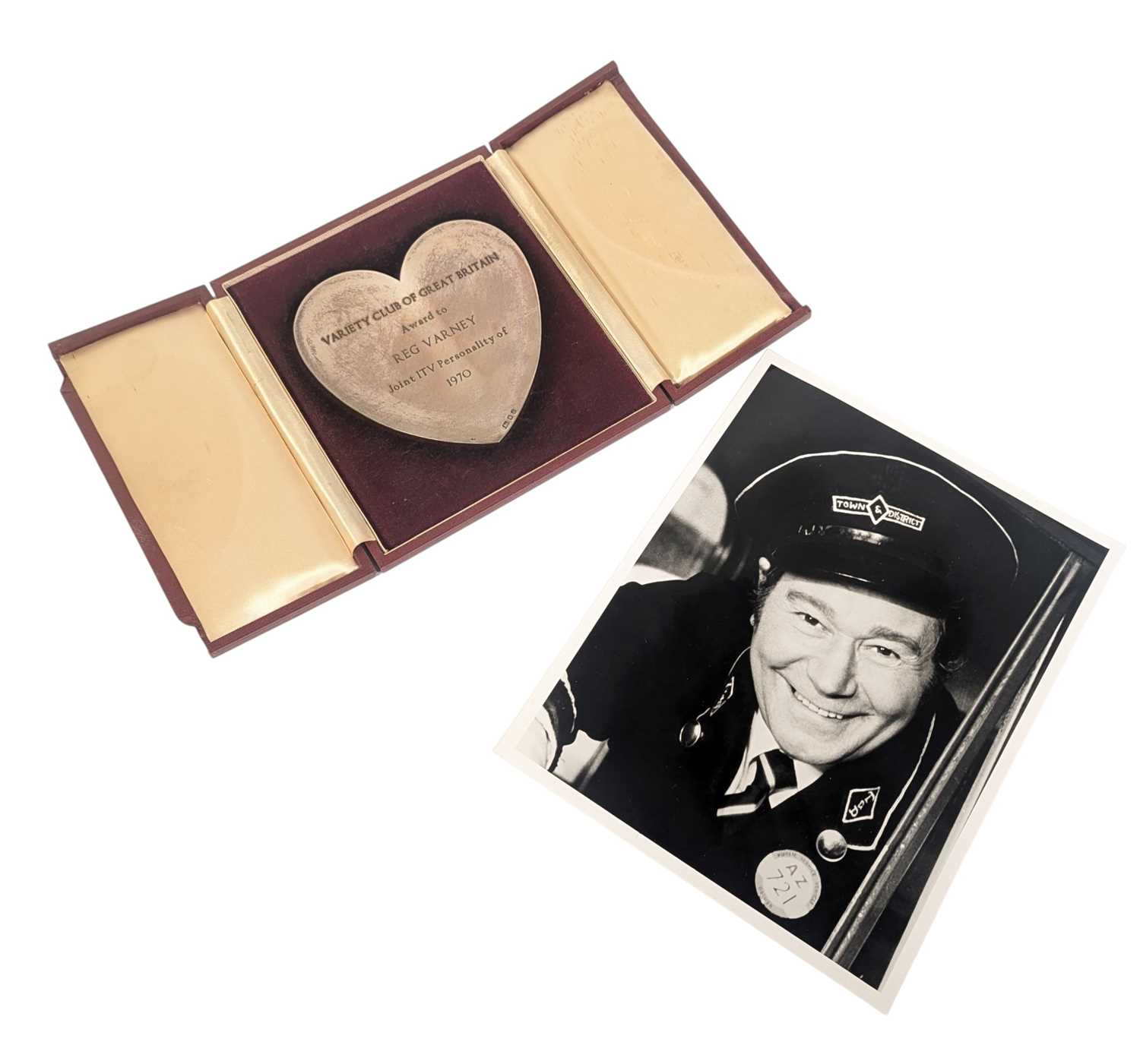 Lot 1 - REG VARNEY'S ESTATE - ORIGINAL SILVER ITV PERSONALITY OF THE YEAR AWARD