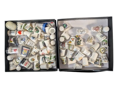Lot 136 - COLLECTION OF 20TH CENTURY SOUVENIR BONE CHINA THIMABLES