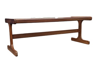 Lot 835 - G PLAN FURNITURE - MID CENTURY TEAK & GLASS TILE TOP COFFEE TABLE