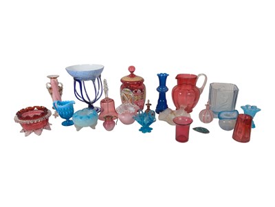 Lot 147 - COLLECTION OF 19TH AND EARLY 20TH CENTURY COLOURED GLASSWARE