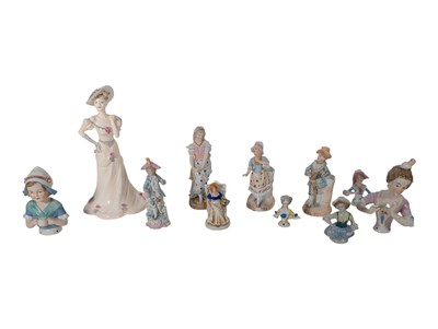 Lot 143 - COLLECTION OF 19TH CENTURY AND LATER BISQUE LADIES AND PIN CUSHION DOLLS