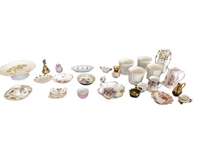 Lot 146 - A COLLECTION OF EARLY 20TH CENTURY HAND PAINTED GILDED SOUVENIR CHINA