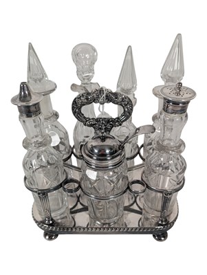 Lot 356 - VINTAGE 20TH CENTURY SILVER PLATED CRUET SET