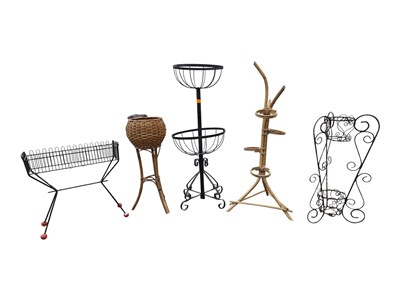 Lot 962 - COLLECTION OF VINTAGE 20TH CENTURY PLANT RACKS / STANDS