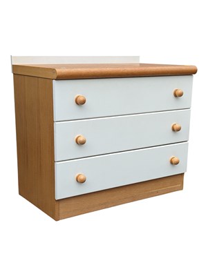 Lot 839 - STAG FURNITURE - VINTAGE 20TH CENTURY WHITE CHEST OF DRAWERS