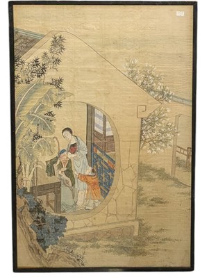 Lot 151 - 20TH CENTURY CHINESE INK & COLOUR PAINTING 《二十四孝》- 乳姑不怠