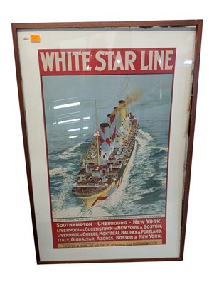 Lot 889 - REPRODUCTION WHITE STAR LINED OLYMPIC POSTER