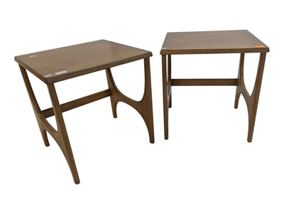 Lot 888 - STONEHILL FURNITURE - PAIR OF TEAK WOOD SIDE OCCASIONAL TABLES