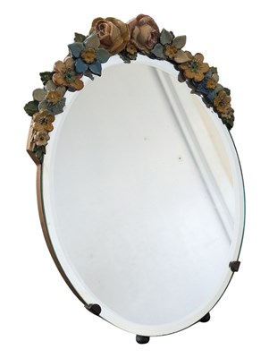 Lot 353 - EARLY 20TH CENTURY GILT BARBOLA MIRROR