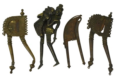 Lot 124 - FOUR 20TH CENTURY INDONESIAN / INDIAN BRONZE METAL BETEL NUT CUTTERS