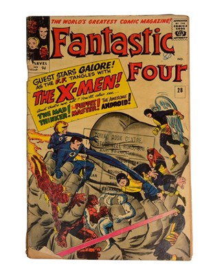Lot 599 - COMIC BOOKS - FANTASTIC FOUR #28 GUEST STARS GALORE
